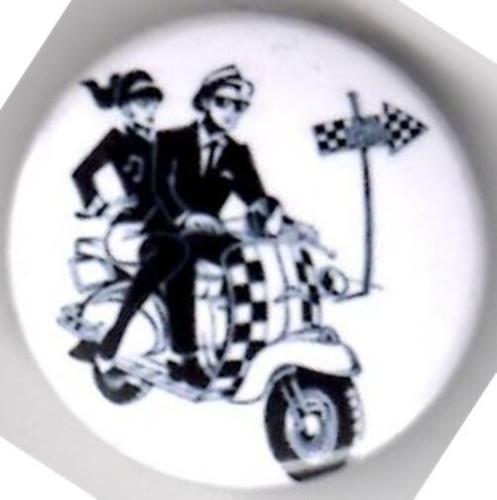 Rudies scooter pin button - on,