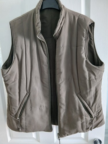 Ladies gilet khaki green - khaki, size