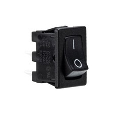 Bulgin H8600VBACN SPST Miniature Non Illuminated On-Off Black Rocker Switch