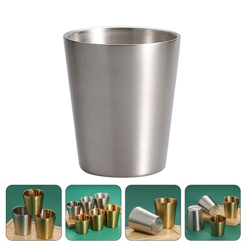 Shot glass stainless steel - glass,