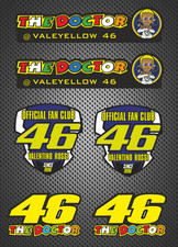 Rossi Fan Club Fairing Stickers x 6 Valentino 46 Vale Rossi Fairing Belly Pan