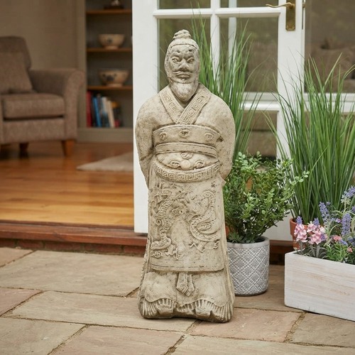 Stone garden chinese samurai - stone,