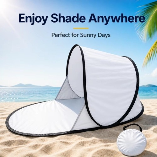 Outdoor pop beach tent - up,