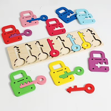 Wooden Number Matching Board