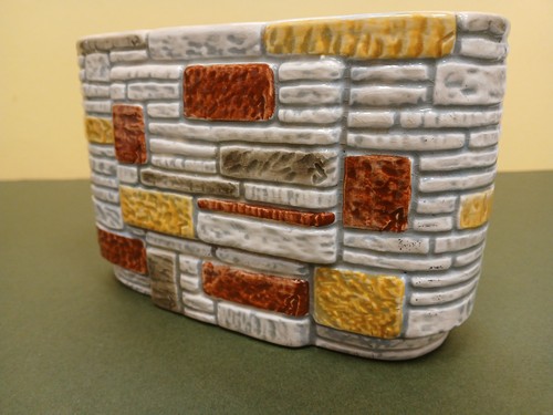 Sylvac green brickwork pattern - sylvac,