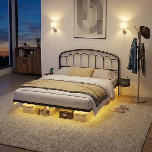 4ft floating metal bed - 4ft,