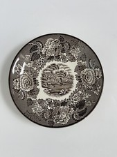 Enoch Woods Saucer Plate 14cm English Scenery Brown