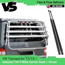 FOR VW T5 T5.1 GENUINE 4 BIKE BICYCLE RACK TAILGATE MODELS + UPRATED 1130N STRUT