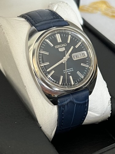 Seiko 7019 7120 blue dial - 5,