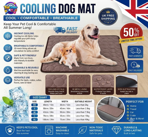 Large self cooling mat - cooling, bed