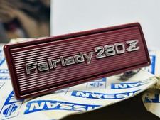 Nissan FairladyZ Center Console Emblem Red Datsun 280ZX 280Z S130Z S30Z NOS NEW