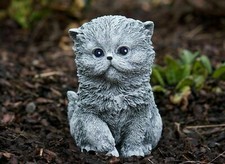 Stone figure Persian angora cat kitten frost-proof weatherproof garden figure decoration