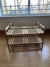 2 X Wooden Shoe Racks Shelves