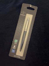 Parker Jotter Ballpoint Pen - Black & Stainless Steel - Medium Nib - Blue Ink