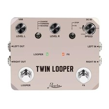 Rowin Twin Looper LTL-02 Electric Guitar Effect Pedal Loop Pedal With Reverse.