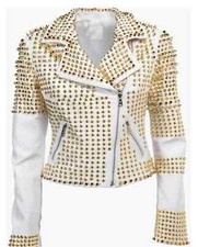 Handmade Woman White Leather