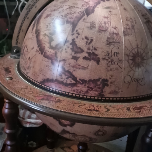 Brown wooden globe bar - wooden,