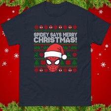 Spiderman Christmas T shirt, Spidey Xmas Avengers Tee Top, Xmas Festive Gift Top