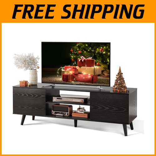 Sleek black stand - tv,