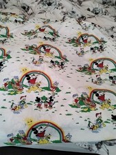 VINTAGE DISNEY MICKY MOUSE DONALD DUCK FABRIC 135CM WIDE X 6.5 METRES