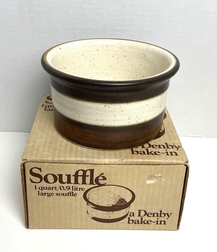 Vintage denby soufflé large - soufflé,