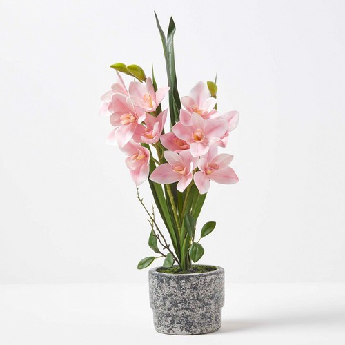 Artificial pink orchid 58cm - artificial, in