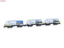 HobbyTrain Holcim Panoramic Uacs Bogie Silo Wagon Set (3) VI N Scale