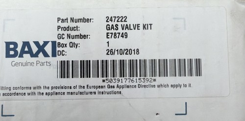 New and genuine - genuine, baxi