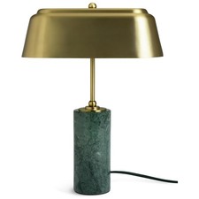 Table Lamp Marble Brass Green