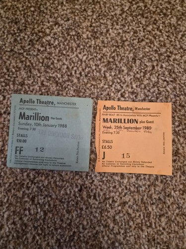 Marillion concert tickets 2 - x,