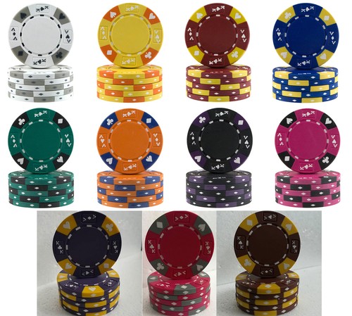 Poker chips 14g tri - chips, tri-colour