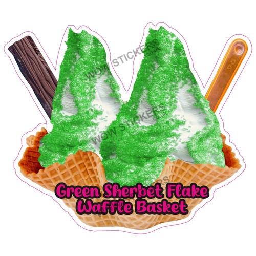 Ice cream van sticker green - sticker,