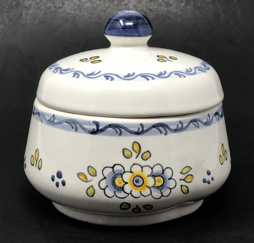 Spanish pottery trinket box - trinket,