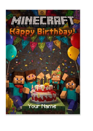 Minecraft game themed - game, birthday