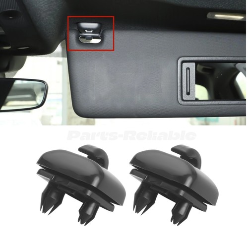 Sun visor black clip holder - black,