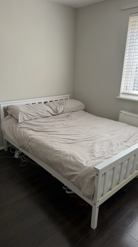 Double wooden bed solid pine - double,