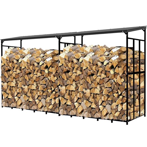 Outdoor metal log store - 70",