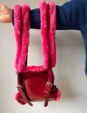 Bill Amberg - Limited Edition Burgundy/Pink Shearling Baby Papoose 