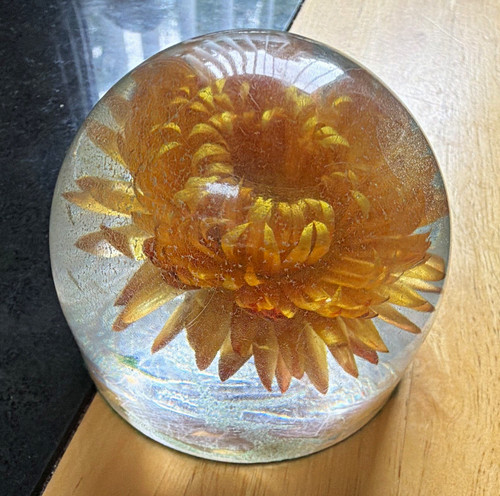 Clear glass paperweight - clear,