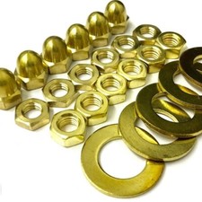 METRIC HEXAGON BRASS FULL NUTS