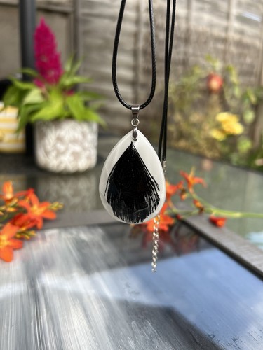 🪶Peacock feather necklace