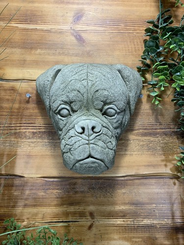 Stone garden boxer dog - boxer,