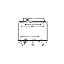 AVA Engine Radiator Aluminium Fins 375mm Replacement Fits Suzuki Swift 1.3