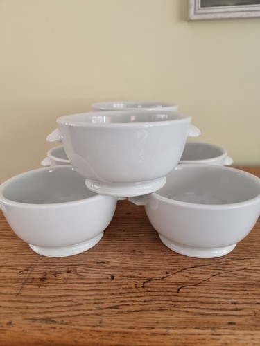 Pillivuyt white bowls - bowls, soup/