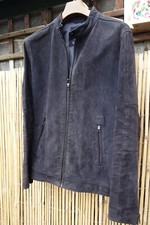 Zara Mens Navy Blue leather jacket