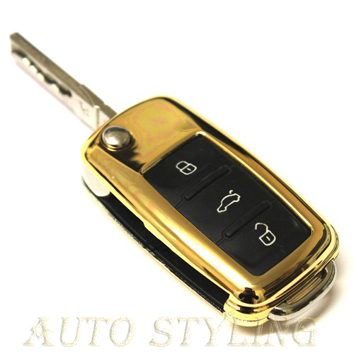 Gold key cover for - gold, vw