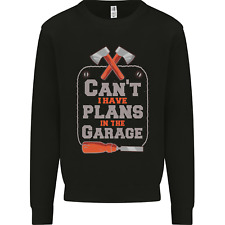 Plans In the Garage Carpenter DIY Tradesman Kids Sweatshirt Jumper