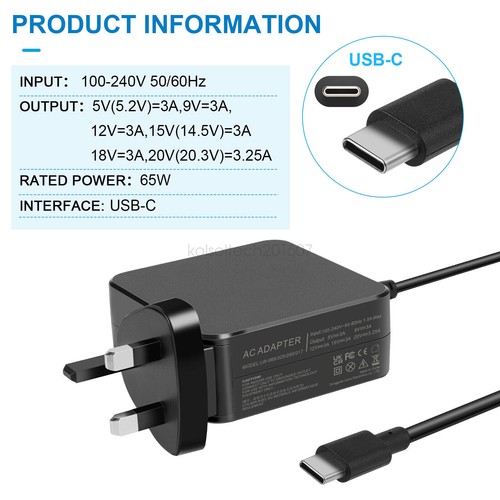 65w usb type adapter - type-c,