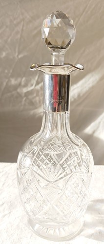 Vintage cut crystal decanter - cut,
