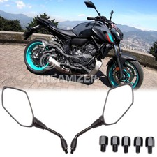 For Yamaha MT07 MT09 MT10 2014-2022 Motorcycle Rearview Side Mirrors w/Adapters